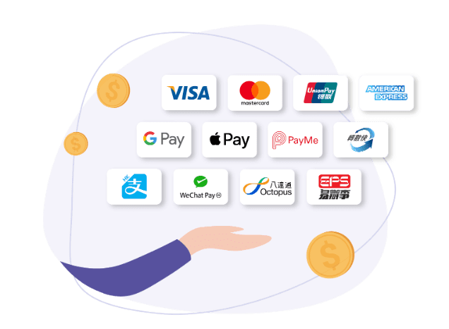 Support multiple electronic payment methods